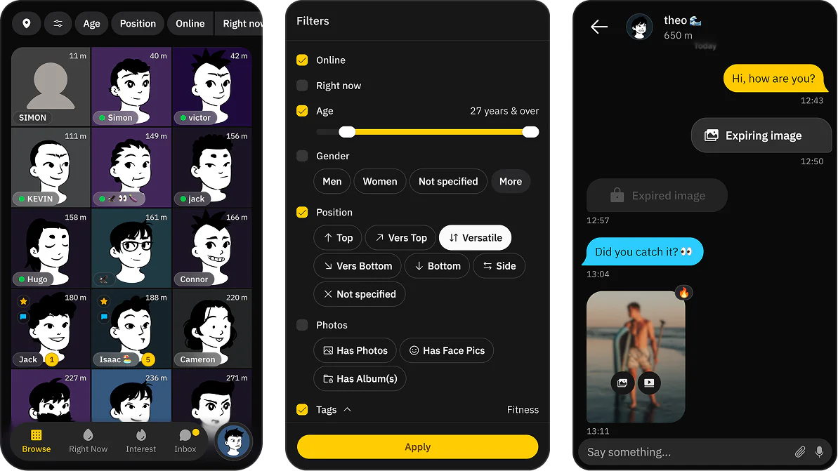 Screenshots of Open Grind
